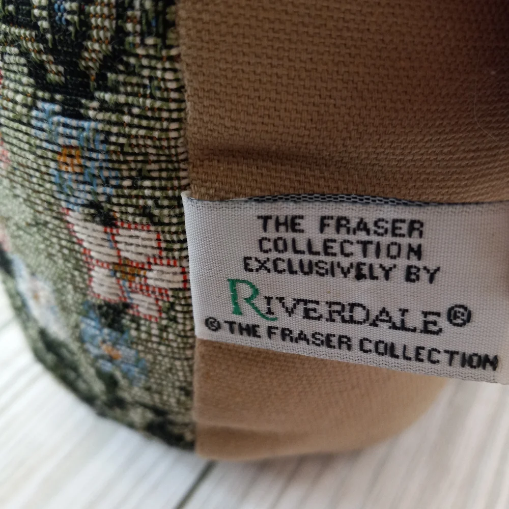 Vintage Riverdale Bunny Rabbit Tapestry Canvas Pillow